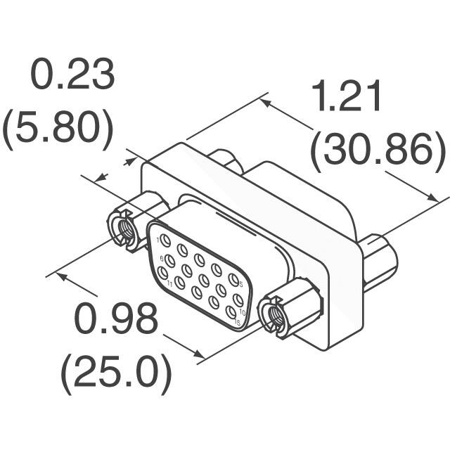 DAH1SSAAX01A Conec  D-Sub-D-förmige Steckverbinderadapter